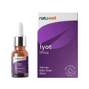 Natuwell İyot 150µg Takviye Edici Gıda 25Ml 500 Damla