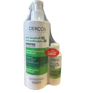 Vichy Dercos Kepek Karşıtı Şampuan Normal/Yağlı 390Ml+75Ml Seyahat Boy Hediye!
