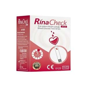 Rina Check Şeker Ölçüm Strip Çubuğu 50Lik