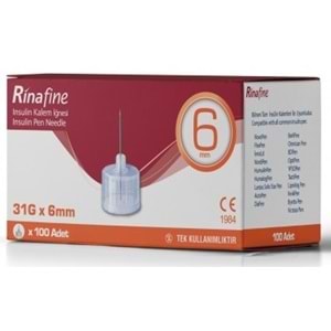RinaFine İğne Ucu 6mm 31G 100Lü