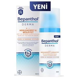 Bepanthol Derma Nemlendirici-Besleyici SPF25 Günlük Yüz Bakım Kremi 50Ml