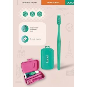 Banat Travelers Seyahat Kiti (Diş Fırçası Orta + Diş Macunu 15 mL )