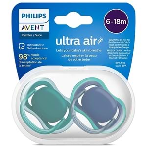 Philips Avent Ultra Air Düz Renk 6-18Ay 2Li Emzik Erkek