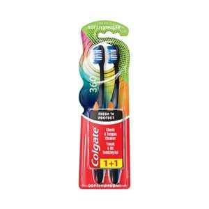 Colgate Diş Fırçası Yumuşak 360* 1+1 Yanak&Dil Temizleyici