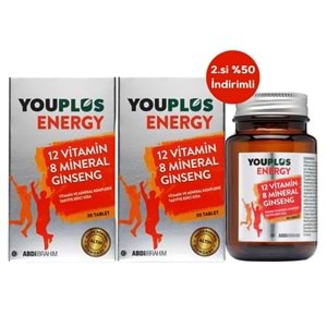 YouPlus Energy Takviye Edici Gıda 30+30 Tablet 2.si %50 İndirimli