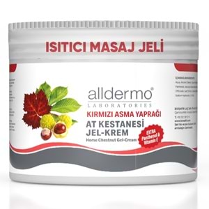 Alldermo At Kestanesi Isıtıcı Masaj Jeli Kırmızı Asma Yaprağı 500g