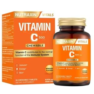 Nutraxin Vitamin C 500 mg Çiğnenebilir 30 Tablet