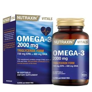 Nutraxin Omega-3 2000 mg Balık Yağı 60 Softgel