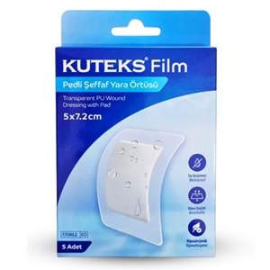 Kuteks Film Pedli Şeffaf Yara Örtüsü 5x7,2 cm - 5li