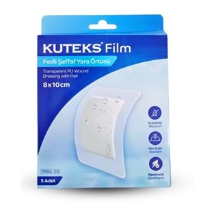 Kuteks Film Pedli Şeffaf Yara Örtüsü 8x10 cm - 5li