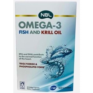 NBL Omega-3 Balık ve Krill Yağı İçeren Takviye Edici Gıda 50 Kapsül