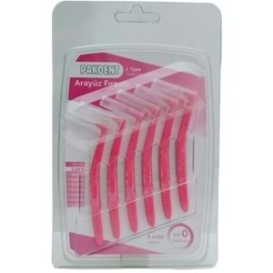 Pakdent Arayüz Fırçası L Type 6Lı Sıze:0 0.40mm Pembe