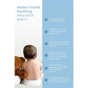 TruKid Hero Stick Kuruluk, Tahriş ve Kaşıntı Giderici Balm 15.6 gr