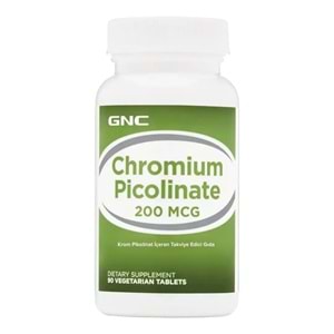 GNC Chromium Picolinate Takviye Edici Gıda 200 mcg 90 Tablet