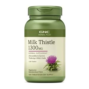 GNC Milk Thistle 1300 MG Deve Dikeni içeren Takviye Edici Gıda 120 Tablet