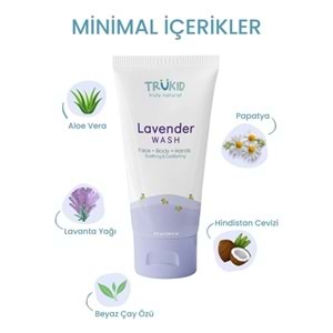 TruKid Lavanta Özlü Yüz ve Vücut Yıkama Jeli 236,5 mL