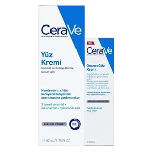 Cerave Nemlendirici Yüz Kremi 52 ml + Onarıcı Göz Kremi 14 ml