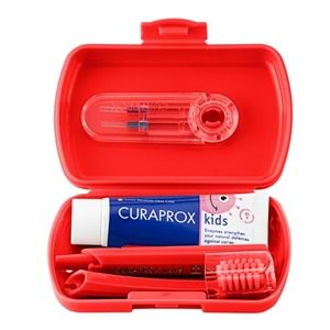 Curaprox Kids Travel Set, Kırmızı