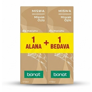 Banat Miswa Misvak Özlü Diş Macunu 50 mL, 2Li Paket