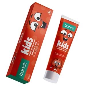 Banat Kids Diş Macunu 50 mL, +3 Yaş, 2Li Paket