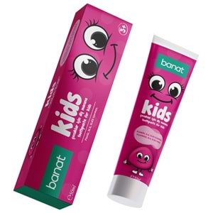 Banat Kids Diş Macunu 50 mL, +3 Yaş, 2Li Paket