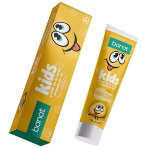 Banat Kids Diş Macunu 50 mL, +3 Yaş, 2Li Paket