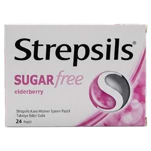 Strepsils Elderberry Aromalı Şekersiz Pastil 24Lü (Karamürver)