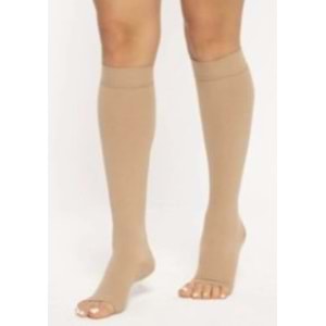 Varis Çorabı 280Den Orta Basınç Diz Altı Ucu Açık 7 (22-32 mmHg)