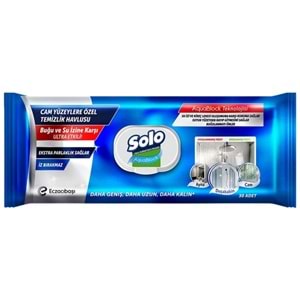 Solo Cam Yüzeyler İçin Temizlik Havlusu 30Lu AquaBlock