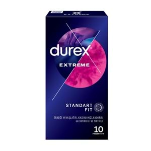 Durex Extreme 10lu Prezervatif, Standart Fit