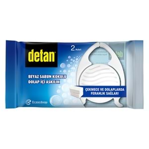 Detan Beyaz Sabun Kokulu Dolap İçi Askılık 2li