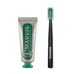 Marvis Travel Set (Classic Strong Mint 25 mL Diş Macunu + Diş Fırçası)