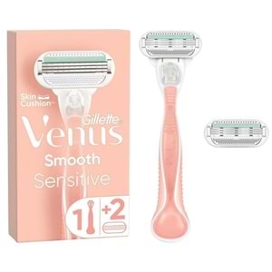 Gillette Venüs Smooth Sensitive Tıraş Bıçağı 3 Bıçaklı + 2 Yedek Başlık