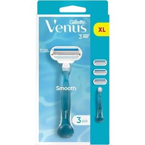 Gillette Venüs Smooth XL Tıraş Bıçağı 3 Bıçaklı + 3 Yedek Başlık