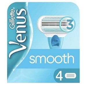 Gillette Venüs Smooth 3 Bıçaklı Yedek Başlık 4Lü