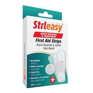 Strleasy Yara Bandı Suya Dayanıklı ve Şeffaf, Karma 20li