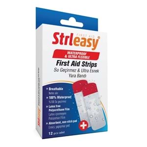 Strleasy Yara Bandı Su Geçirmez ve Ultra Esnek, 12li