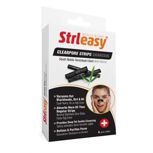 Strleasy Siyah Nokta Temizleyici Bant, Aktif Kömür 6lı