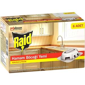 Raid Hamam Böceği Yemi 6lı, Kokusuz