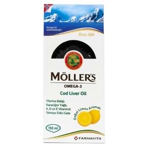 Möllers Omega-3 Limon Aromalı Balık Yağı 150 mL