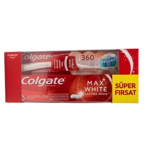 Colgate Diş Macunu Max White 75 mL + Visible White 360 Diş Firçası Seti
