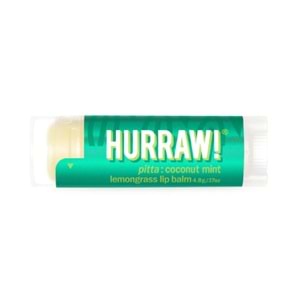 Hurraw Pitta Coconout Mint Lemongrass Lip Balm 4,8 gr (Hindistan Cevizi, Limonotu)