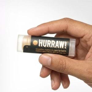 Hurraw Tangerine Chamomile SPF15 Güneş Koruyucu Lip Balm 4,8 gr