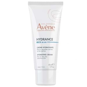 Avene Hydrance Rich Kuru ve Nemsiz Ciltler için Su Bazlı Nemlendirici Krem 40 mL