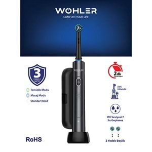 Wohler Şarjlı Diş Fırçası, 3 Modlu, Siyah