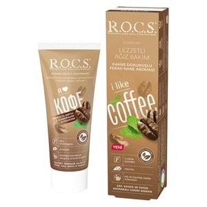Rocs Diş Macunu I Like Coffee Kahve ve Tütün Lekelere Karşı 60 mL