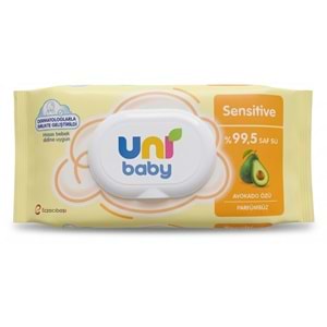 Uni Baby Sensitive Avokado Özlü Islak Mendil, 90 Adet