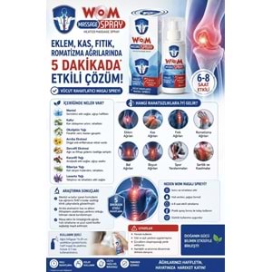 Wom Vücut Rahatlatıcı Isıtıcı Masaj Spreyi 95 mL