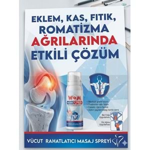 Wom Vücut Rahatlatıcı Isıtıcı Masaj Spreyi 95 mL