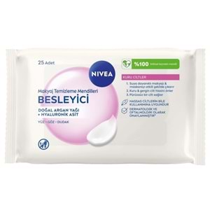 Nivea Makyaj Temizleme Mendili, Kuru Ciltler için Besleyici 25li